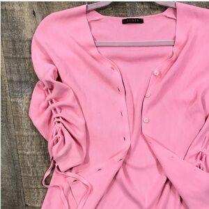 Vintage 90s Cyrus millennial pink cardigan sweater